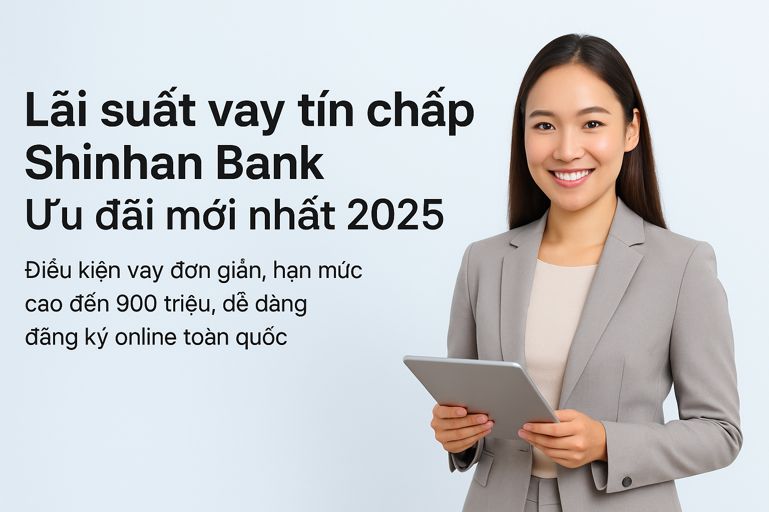 điều kiện vay tín chấp shinhanbank