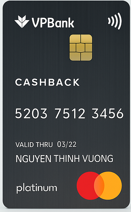 Thẻ Cashback VPBank Platinum hoàn tiền
